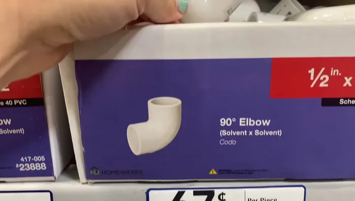 Cut PVC pipe into thirds.