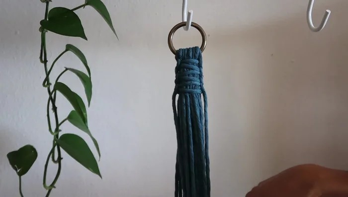 Cut off excess strands.