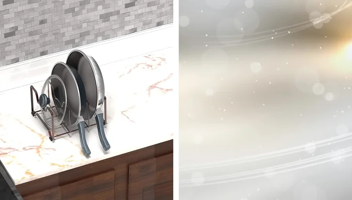 Install a multi-purpose pantry rack for dishes.