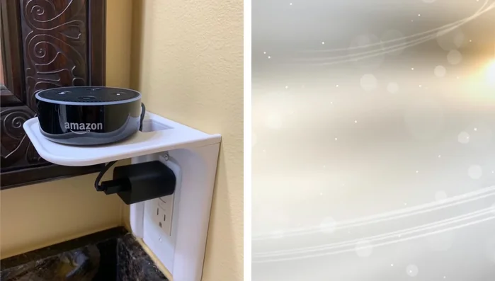 Install an outlet shelf to free up counter space.