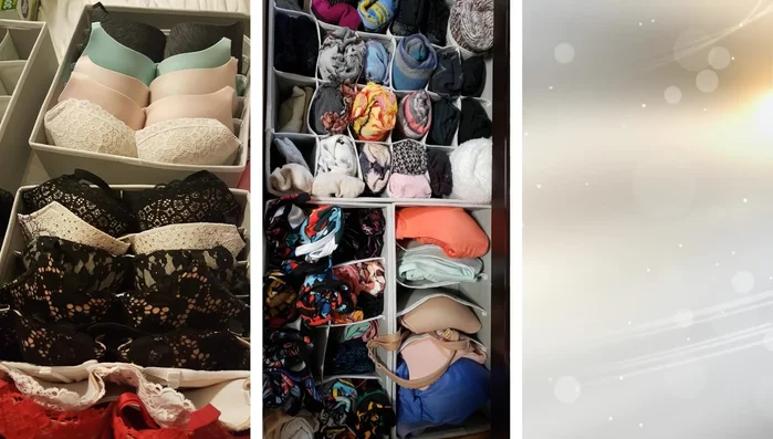 Use drawer organizers to separate clothing items.