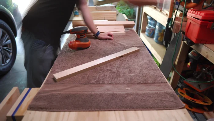 Sand all pieces before assembly. Pay attention to corners that will be difficult to reach after assembly.