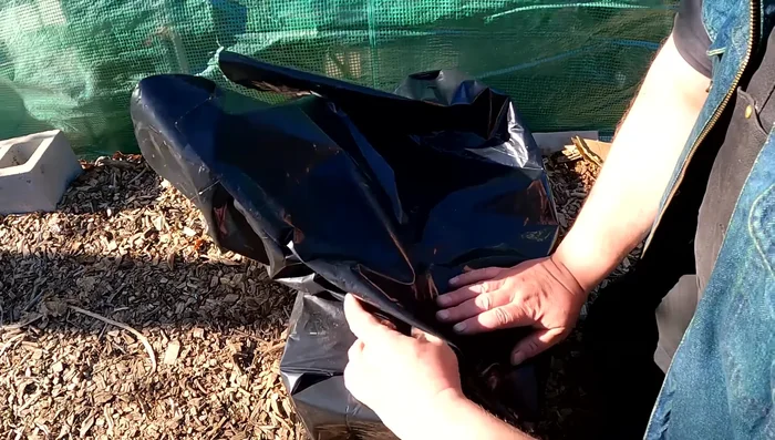 Tape the bag securely to the box using Gorilla tape (optional: clean with isopropyl alcohol for better adhesion).