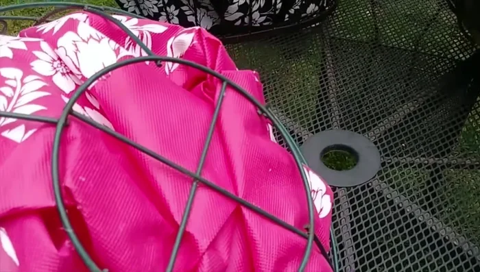 Hot glue the seams from the outside of the basket to secure the liner.