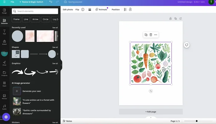 Position and crop your garden design within the square to create your desired marker design.