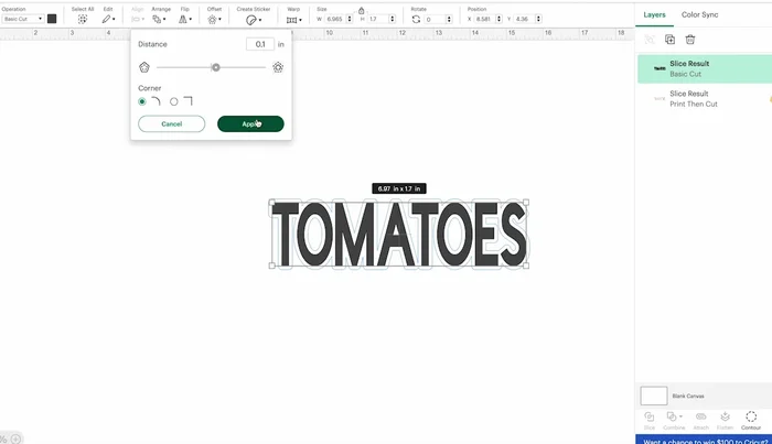 Add an offset to the text for a clean cut.