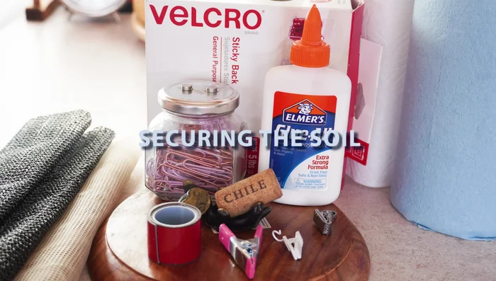 Use wine corks, eggshells, or other organic materials to further seal the soil and prevent movement.