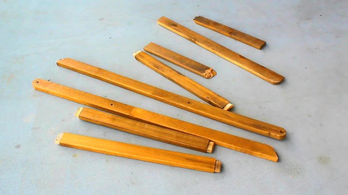 Sand the ends of the wood pieces to smooth them out.